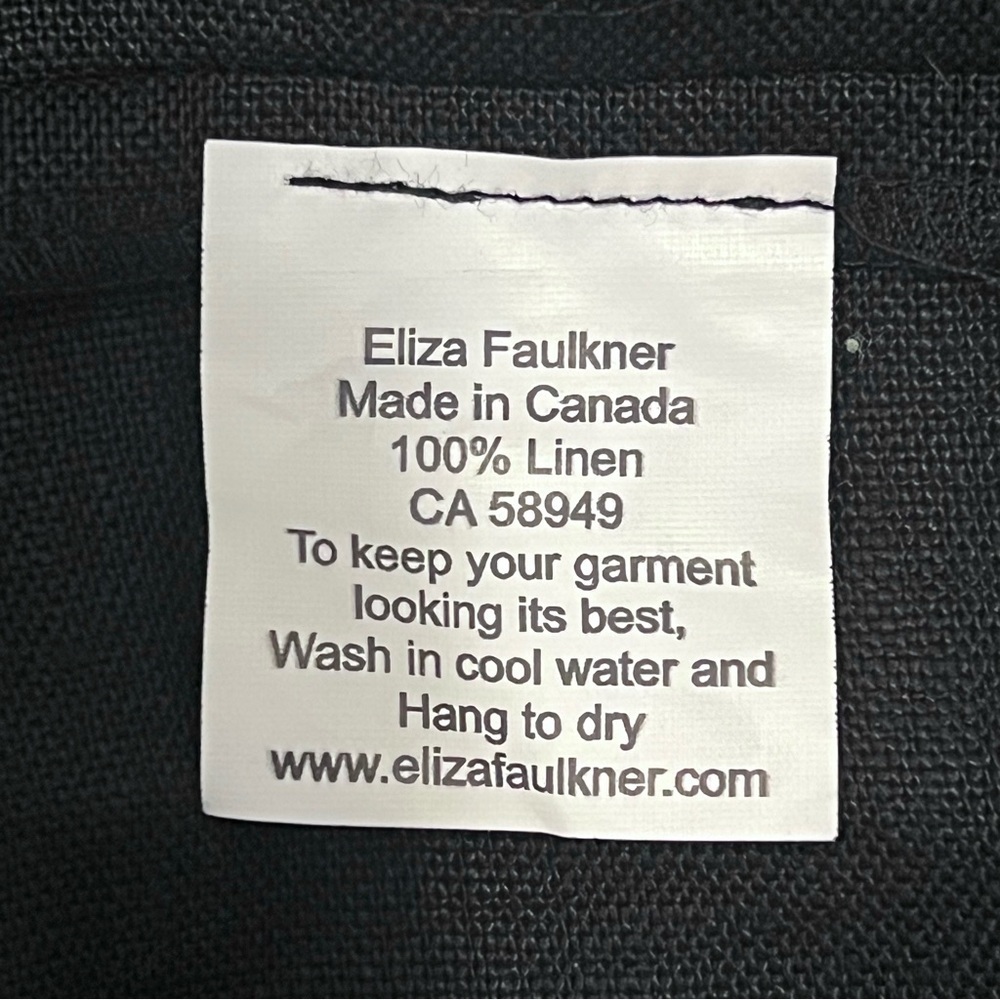 Eliza Faulkner Angelica Linen Dress in Black - Size XL - Picture 5 of 6